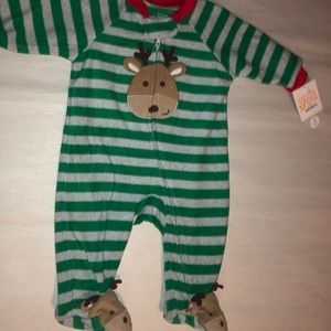 Reindeer Footed Pajamas 3M